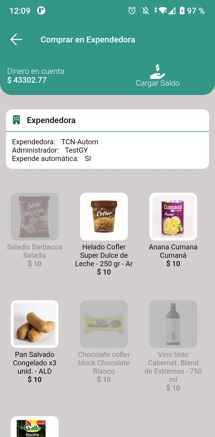 Vending Control screenshot